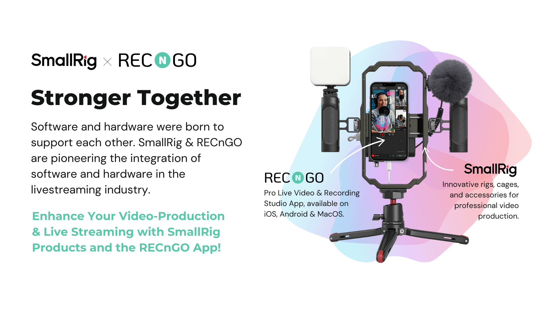 SmallRig and RECnGO Announce Collaboration to Enhance Mobile Video Production Efficiency