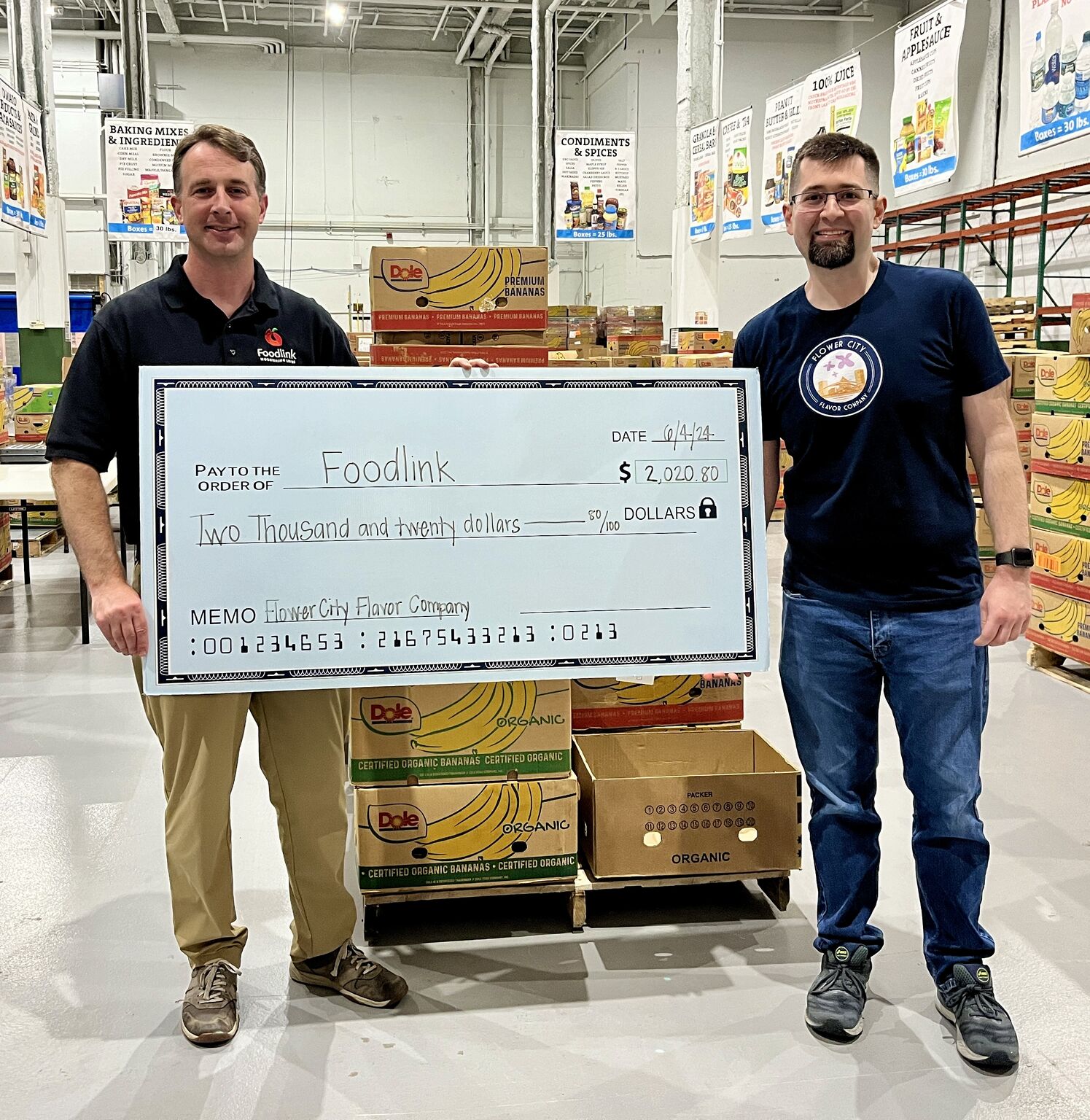 Flower City Flavor Company supports New York food bank with $2000 donation