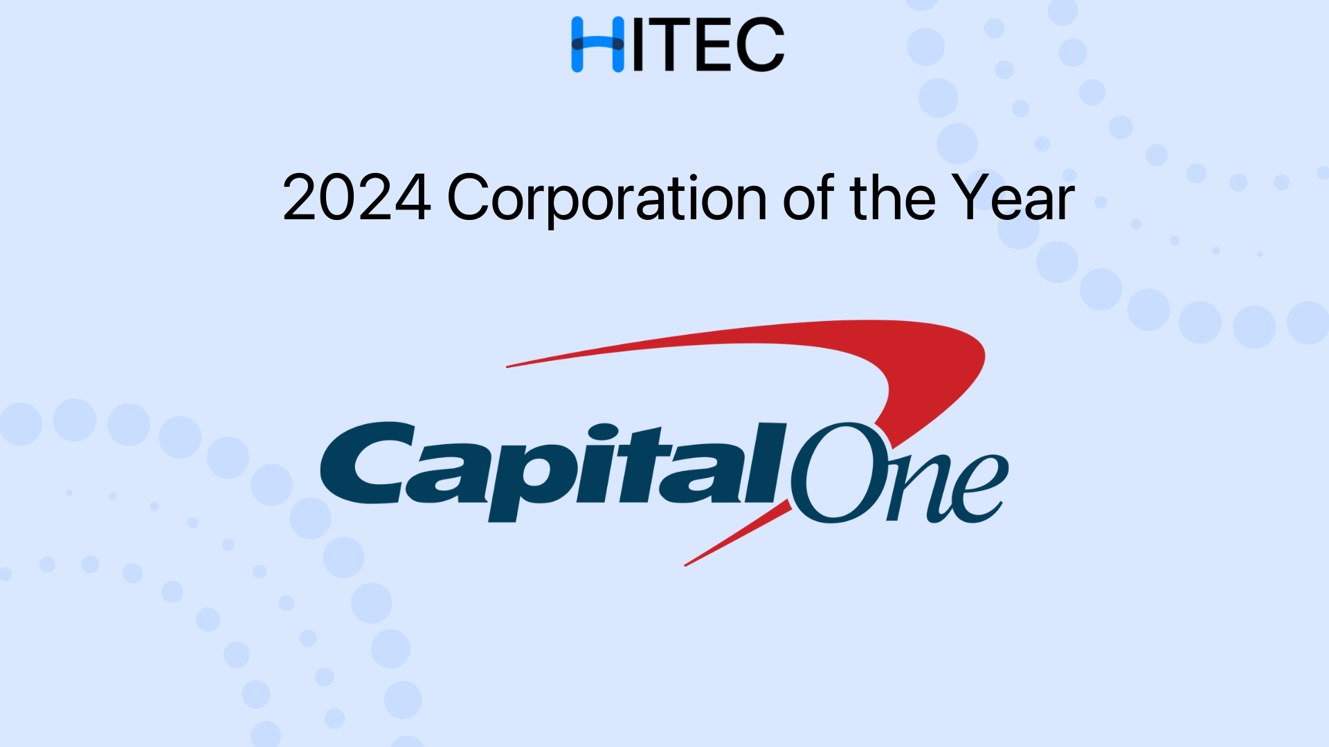 Capital One Honored with HITEC Corporation of the Year Award