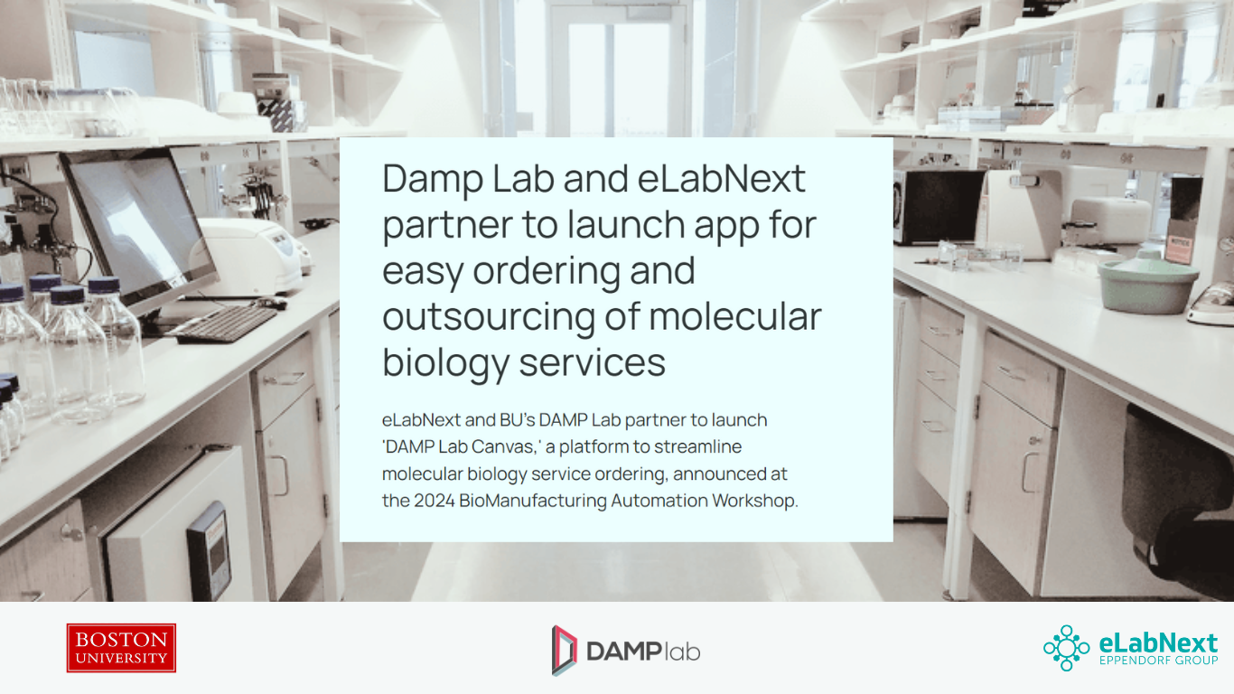 Damp Lab and eLabNext partner to launch software for easy ordering and outsourcing of molecular biology services